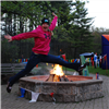 Fire Jumping volunteer